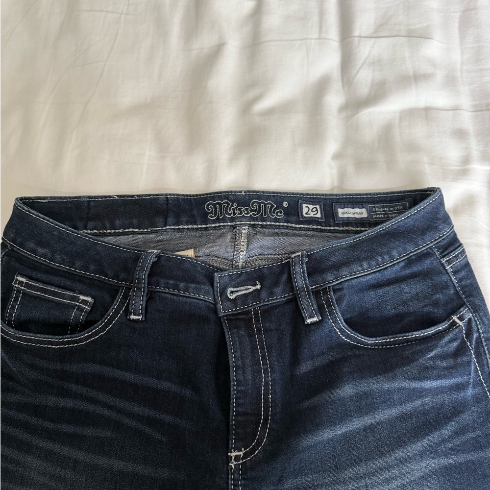 Miss Me Ankle Skinny Blue Jeans